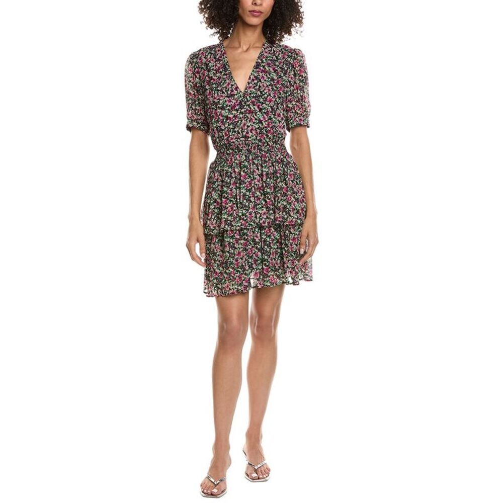 The Kooples Womens  Floral Spring Mini Dress, Black